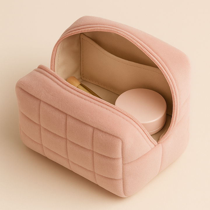 The Soft-Matte Velour Cosmetic Case