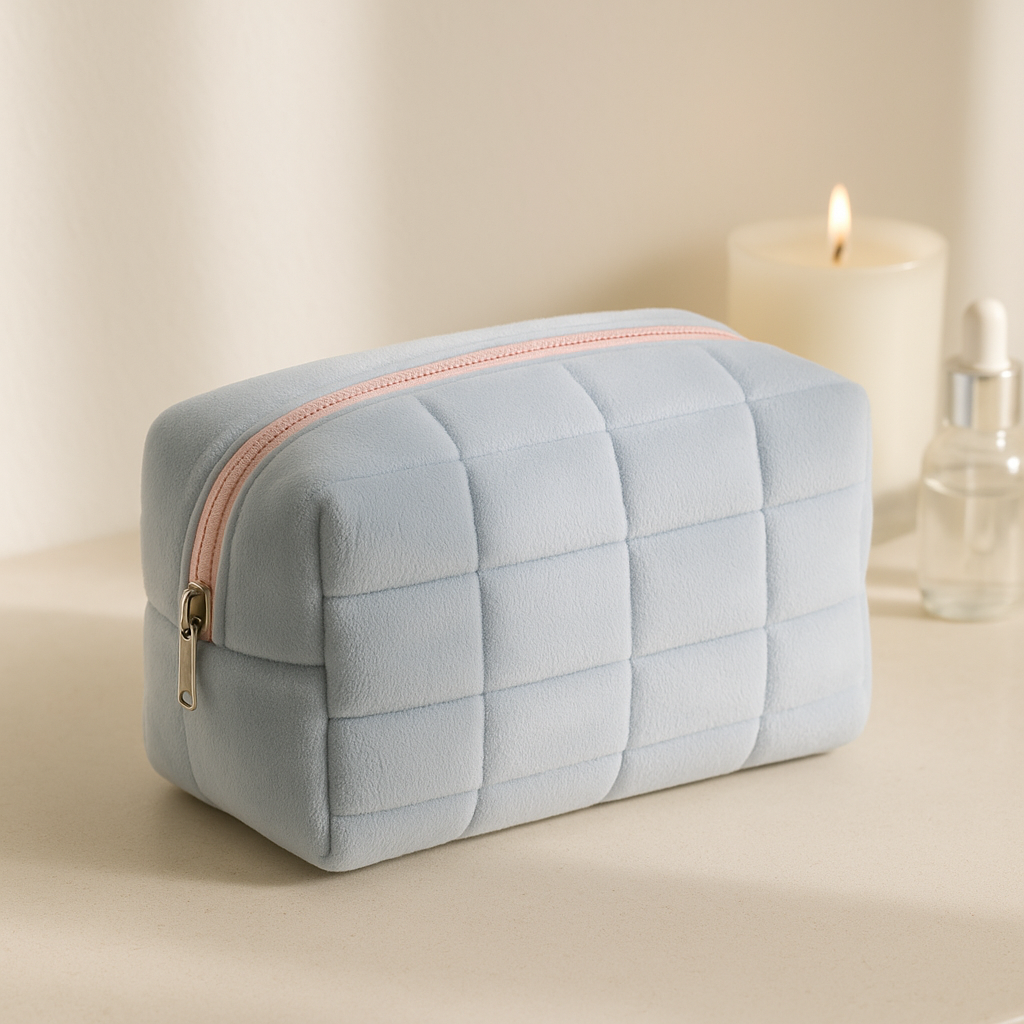 The Soft-Matte Velour Cosmetic Case
