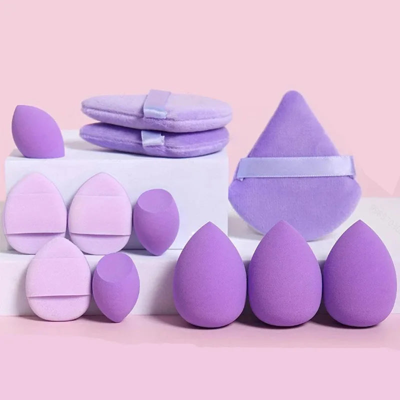 New 12pcs Sponge for Makeup Kit Makeup Blender Set Foundation Sponge Beauty Blenders Sponges Women Make Up Accessories HZFP03