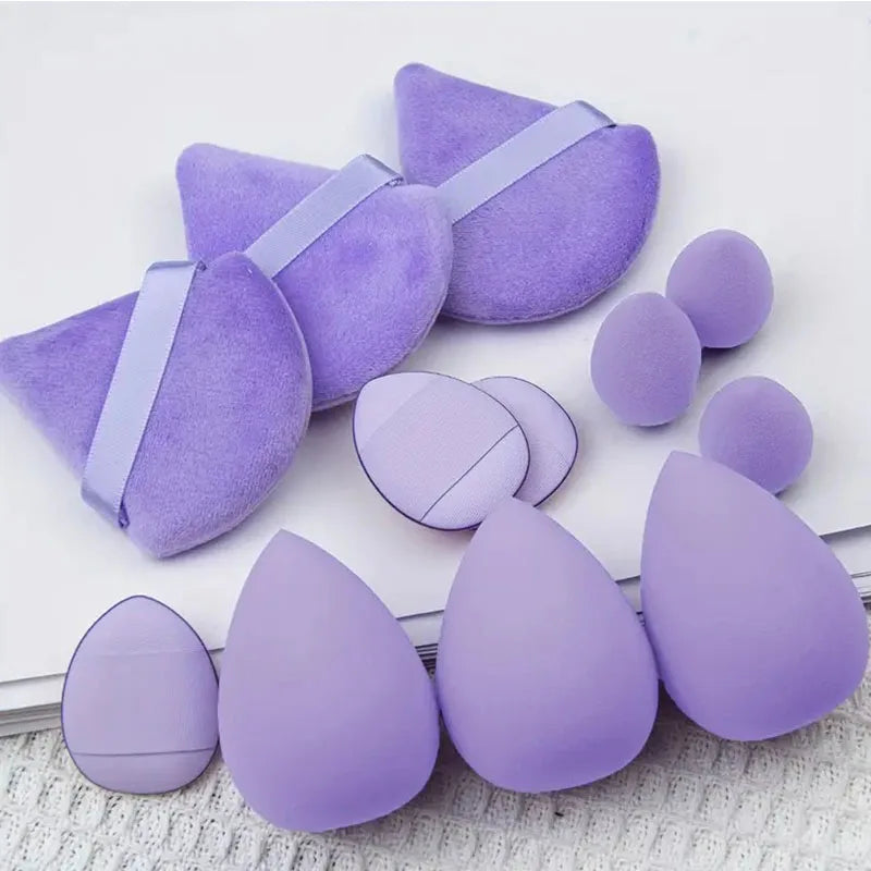 New 12pcs Sponge for Makeup Kit Makeup Blender Set Foundation Sponge Beauty Blenders Sponges Women Make Up Accessories HZFP03