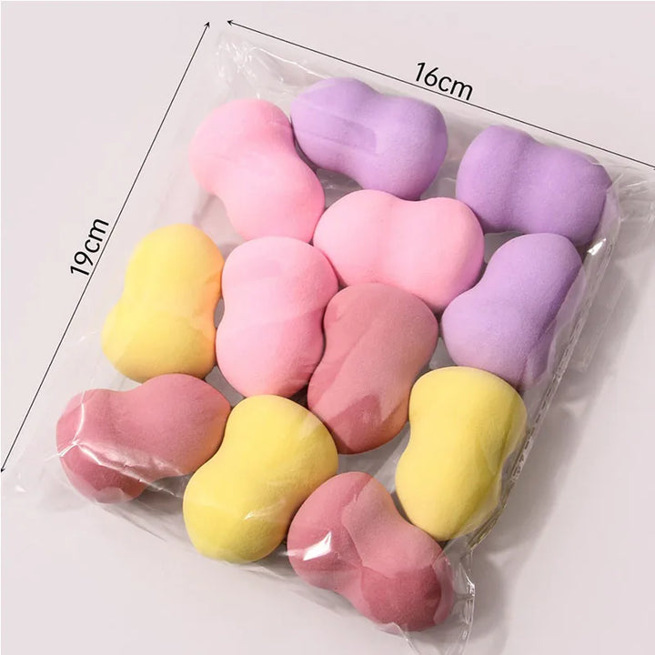 New 12pcs Sponge for Makeup Kit Makeup Blender Set Foundation Sponge Beauty Blenders Sponges Women Make Up Accessories HZFP03