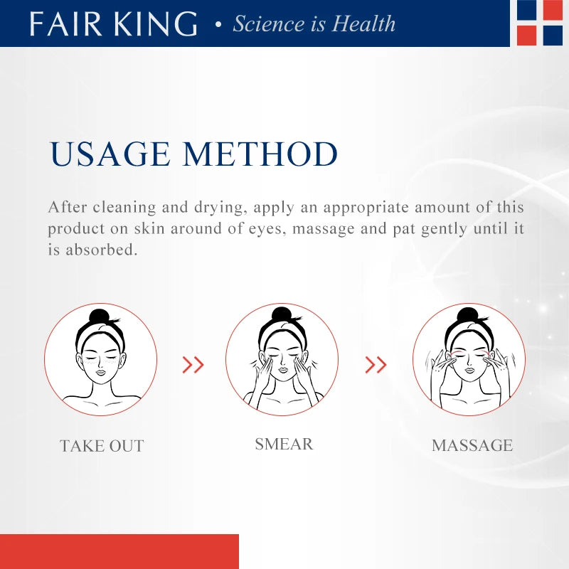 FAIR KING Anti-Wrinkle Eye Cream Removes Dark Fine Line Circles Bags Whitening Healthy Firmness Moisturizing Beauty Care Tools