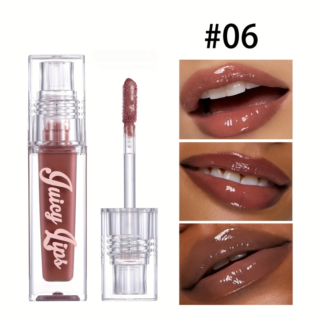 Hydrating Crystal Lip Oil - Plumping & Moisturizing Gloss with Tinted Shades for All Skin Types