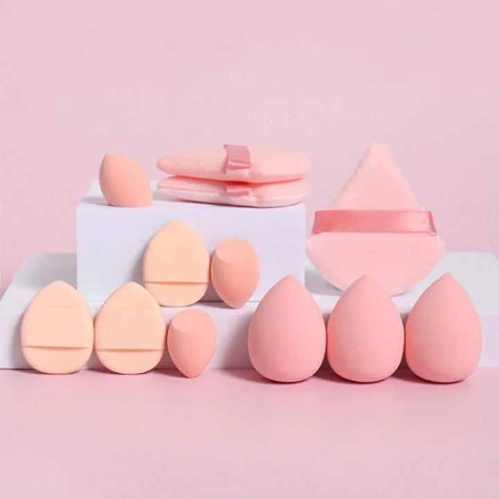 New 12pcs Sponge for Makeup Kit Makeup Blender Set Foundation Sponge Beauty Blenders Sponges Women Make Up Accessories HZFP03
