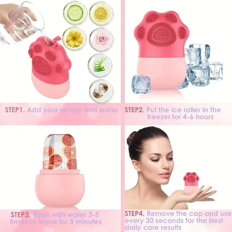 Silicone Ice Cube Trays Beauty Lifting Ice Ball Face Massager Contouring Eye Roller Facial Treatment Reduce Acne Eliminate Edema