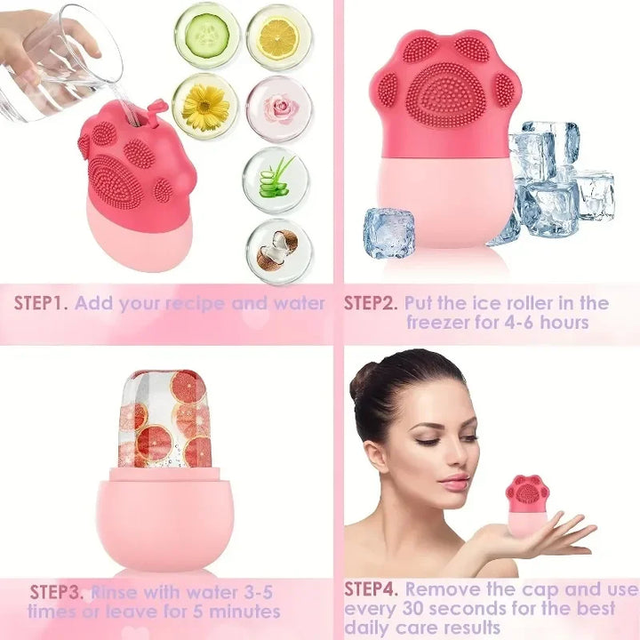 Silicone Ice Cube Trays Beauty Lifting Ice Ball Face Massager Contouring Eye Roller Facial Treatment Reduce Acne Eliminate Edema