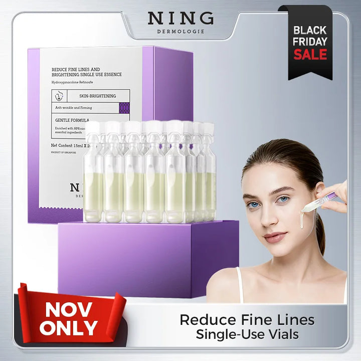 Anti-Wrinkle Ampoule Serum with Retinol & Peptides – Anti-Aging, Brightening, Firming & Hydrating Single-Use Essence