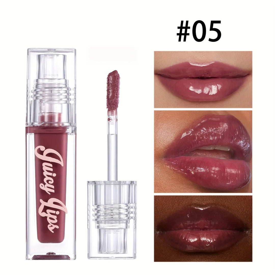 Hydrating Crystal Lip Oil - Plumping & Moisturizing Gloss with Tinted Shades for All Skin Types