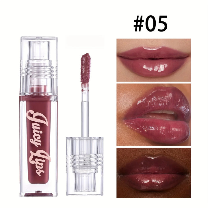 Hydrating Crystal Lip Oil - Plumping & Moisturizing Gloss with Tinted Shades for All Skin Types