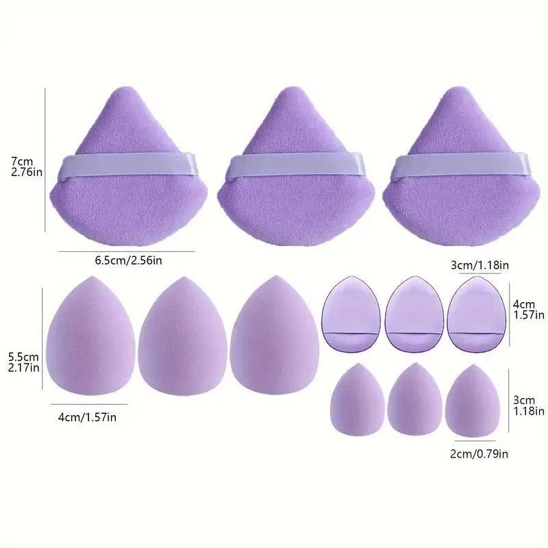 New 12pcs Sponge for Makeup Kit Makeup Blender Set Foundation Sponge Beauty Blenders Sponges Women Make Up Accessories HZFP03