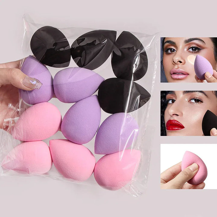 New 12pcs Sponge for Makeup Kit Makeup Blender Set Foundation Sponge Beauty Blenders Sponges Women Make Up Accessories HZFP03