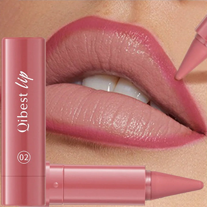 1pc Twist Up Lip Liner Lipstick Pen Multipurpose Blush Matte Red Velvet Lip Contour Waterproof Non Stick Cup Lip Rouge Makeup