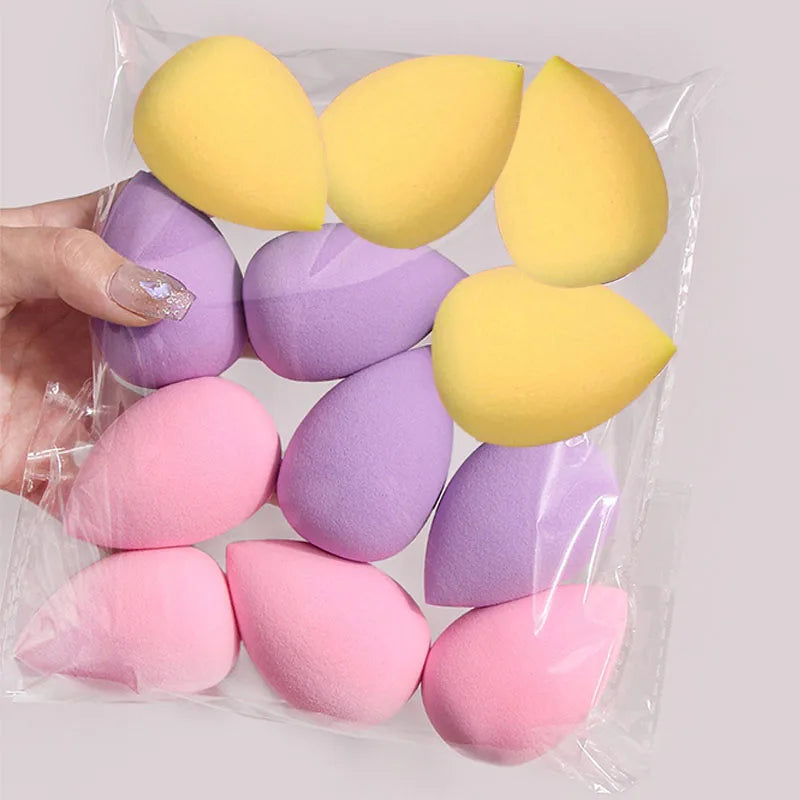 New 12pcs Sponge for Makeup Kit Makeup Blender Set Foundation Sponge Beauty Blenders Sponges Women Make Up Accessories HZFP03