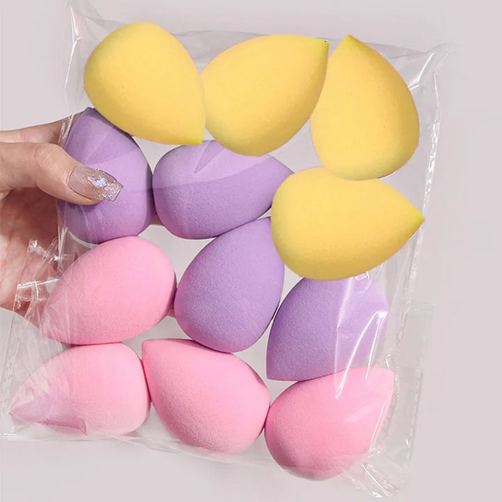 New 12pcs Sponge for Makeup Kit Makeup Blender Set Foundation Sponge Beauty Blenders Sponges Women Make Up Accessories HZFP03